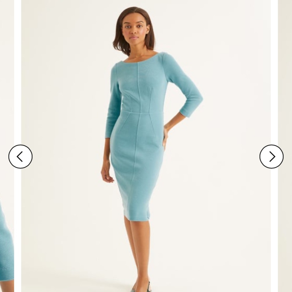 Boden Aurelia Ottoman Dress in Heritage Blue